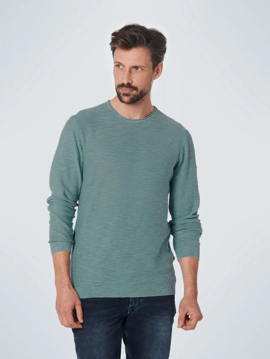 Pullover Crewneck Relief Garment Dyed   Stone Washed | Pacific