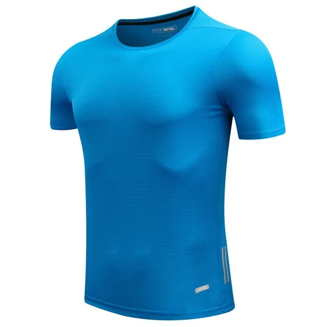 Shirt Homme Running Men Designer Quick Dry T-Shirts Running Slim Fit Tops Tees Sport Men 's Fitness Gym T Shirts Muscle Tee 2018