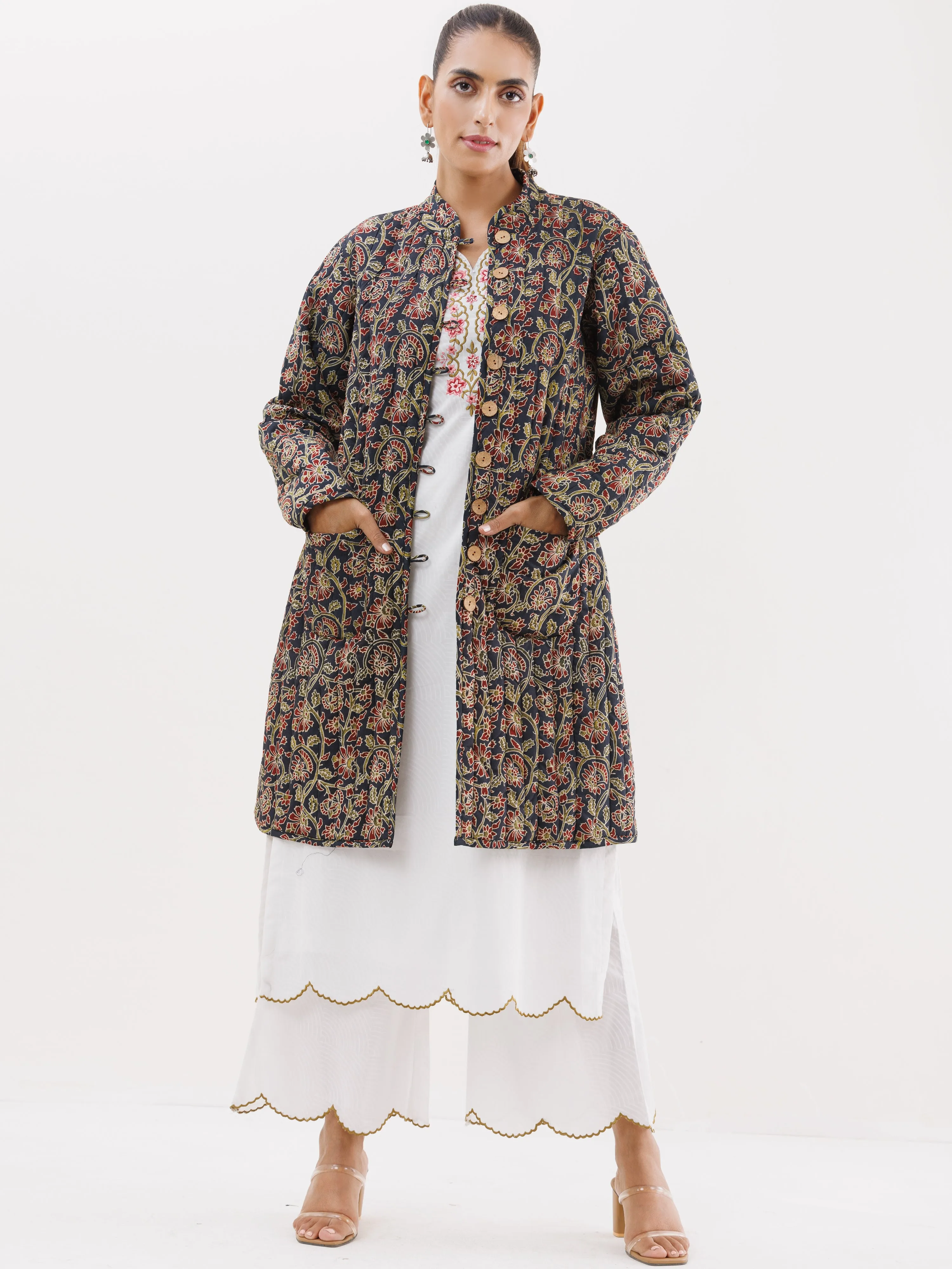 Shishir Heena Ajrakh Quilted Reversible Jacket