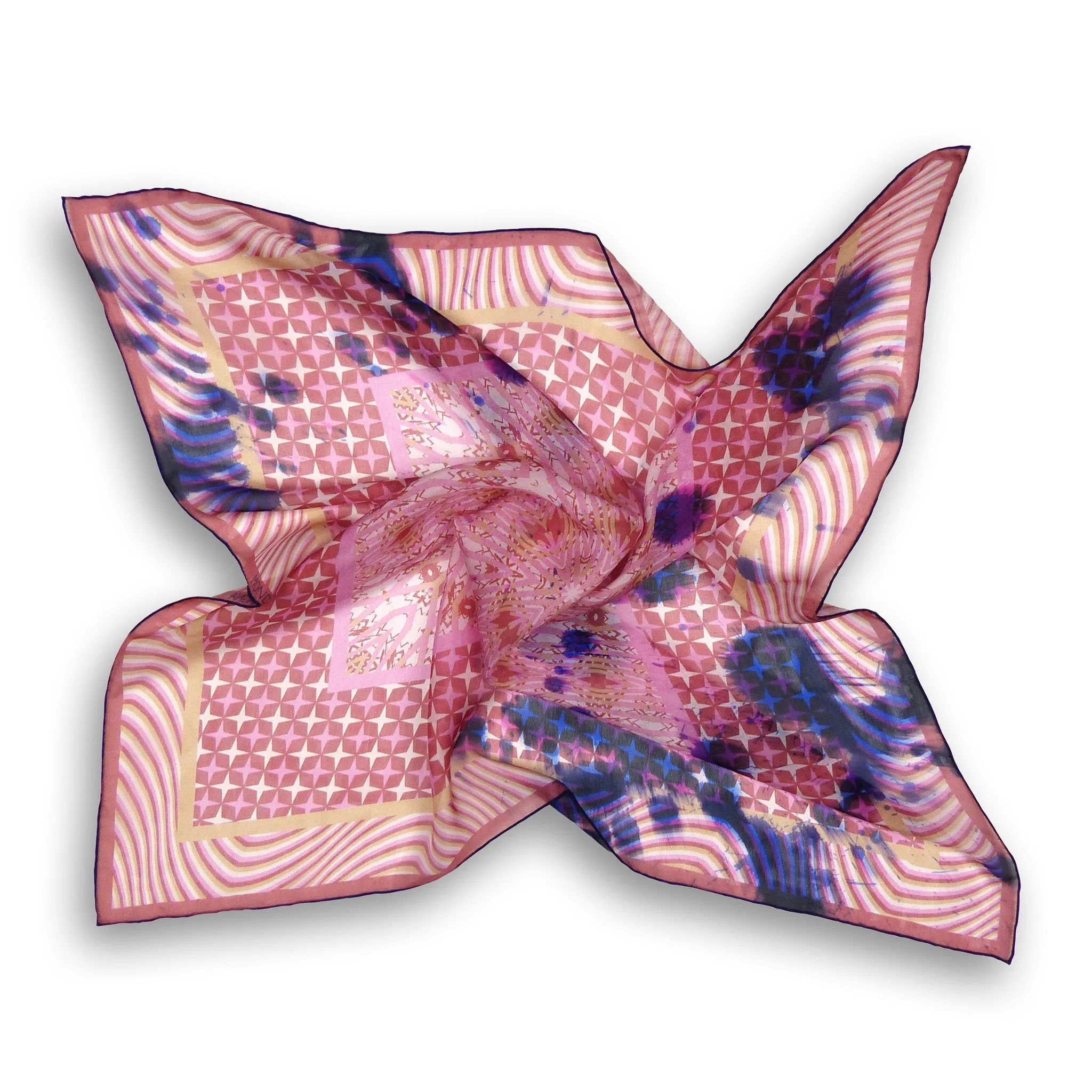 Silk Chiffon Scarf (65cm) - Kenzie Pink