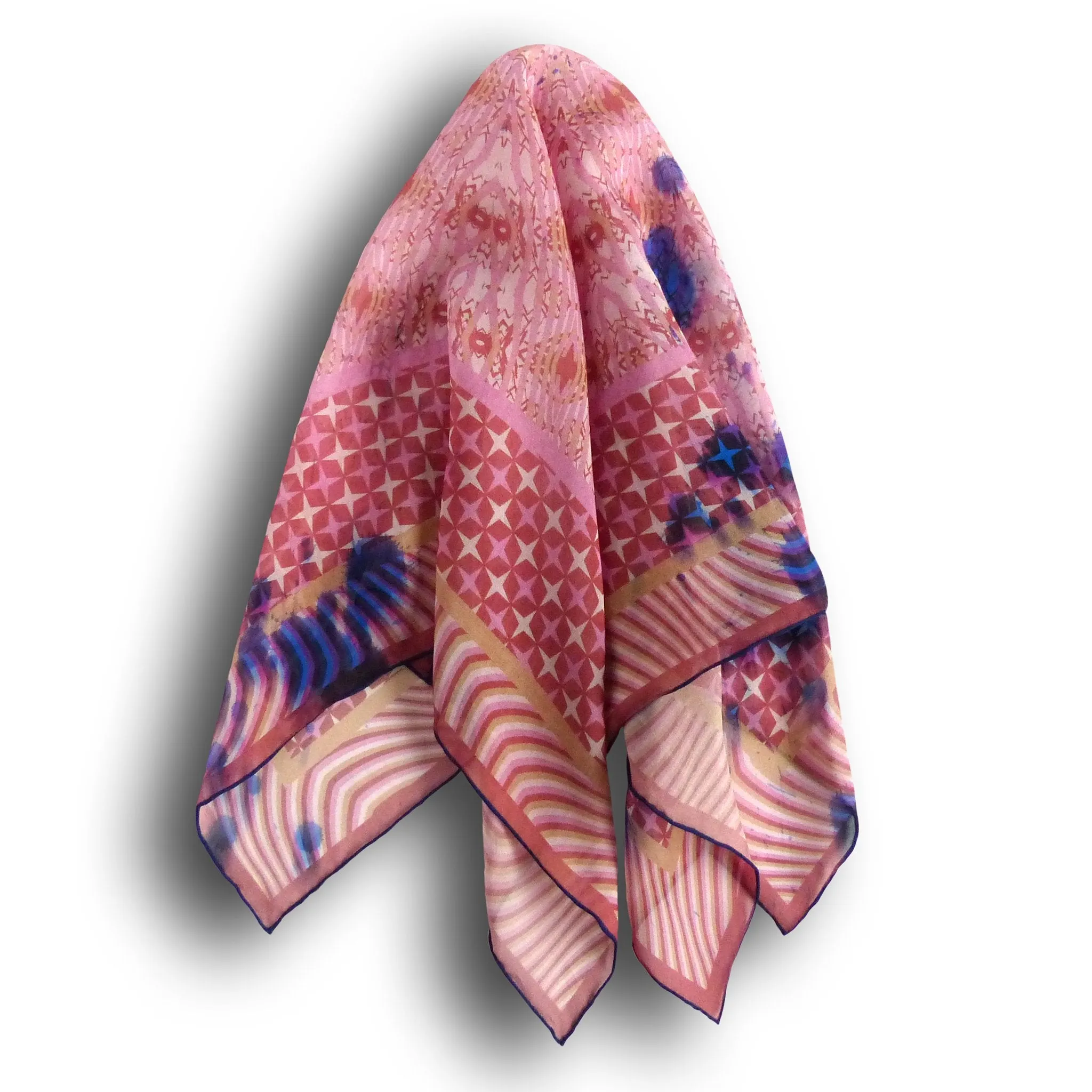 Silk Chiffon Scarf (65cm) - Kenzie Pink