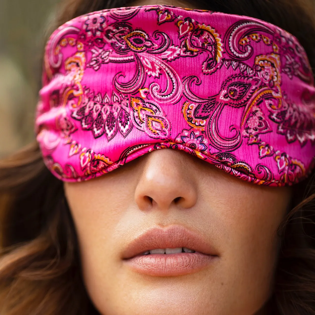 Slip silk sleep mask - Spring Paisley