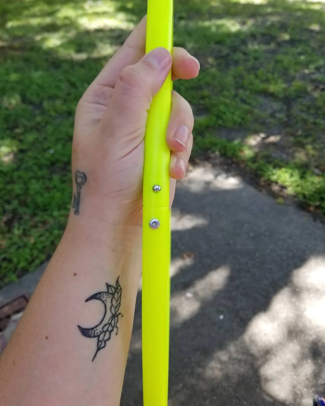 Sour Neon Sunshine- UV Yellow Polypro Bare Hoop 3/4