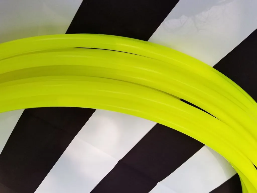 Sour Neon Sunshine- UV Yellow Polypro Bare Hoop 3/4