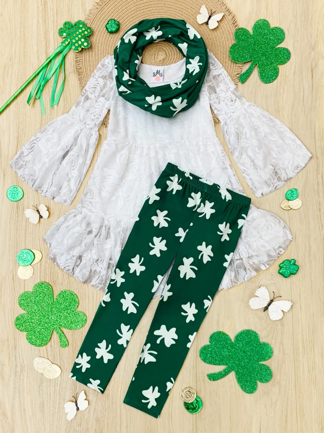 St. Paddy's Lace Tunic and Legging Set