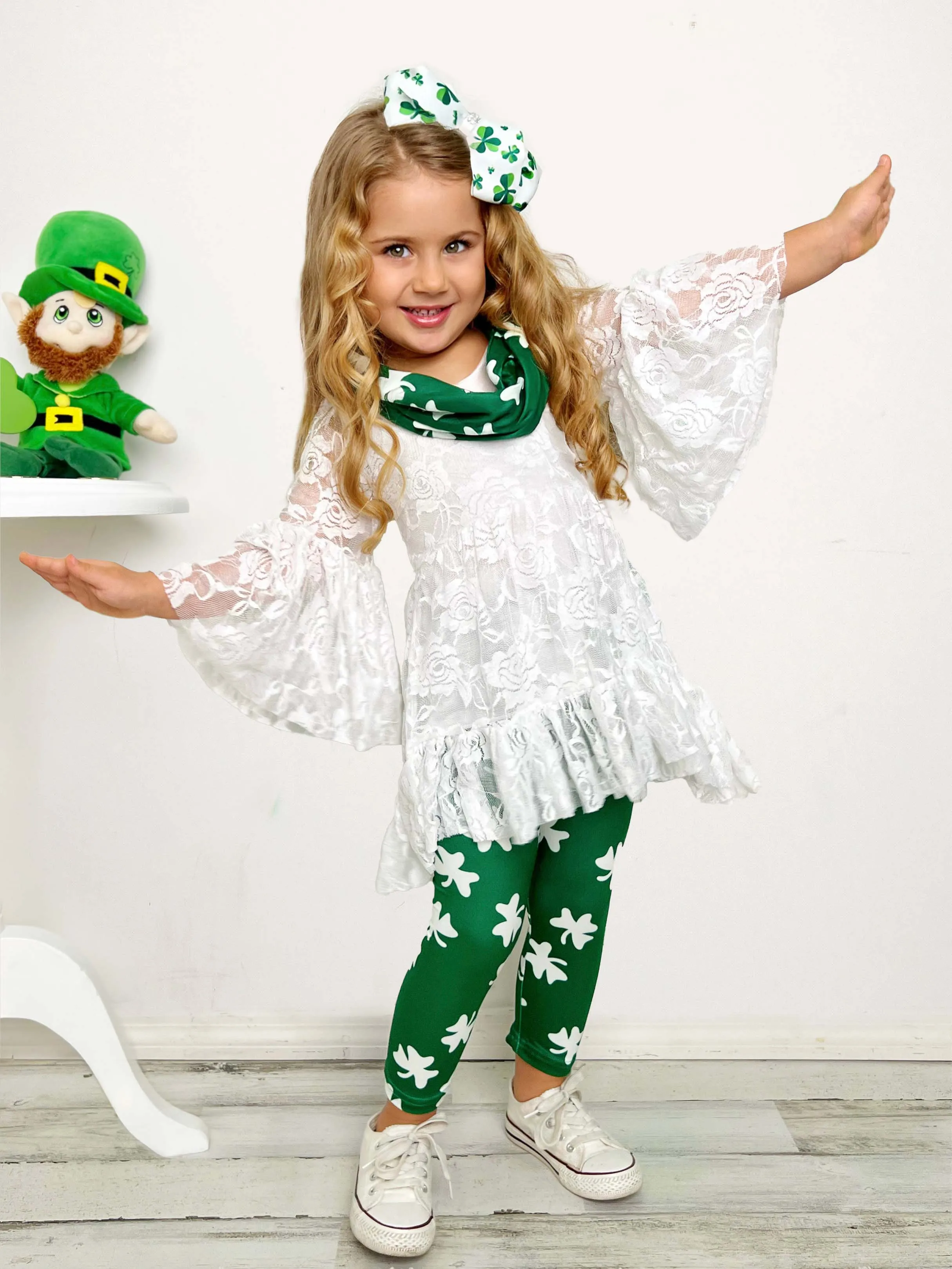 St. Paddy's Lace Tunic and Legging Set