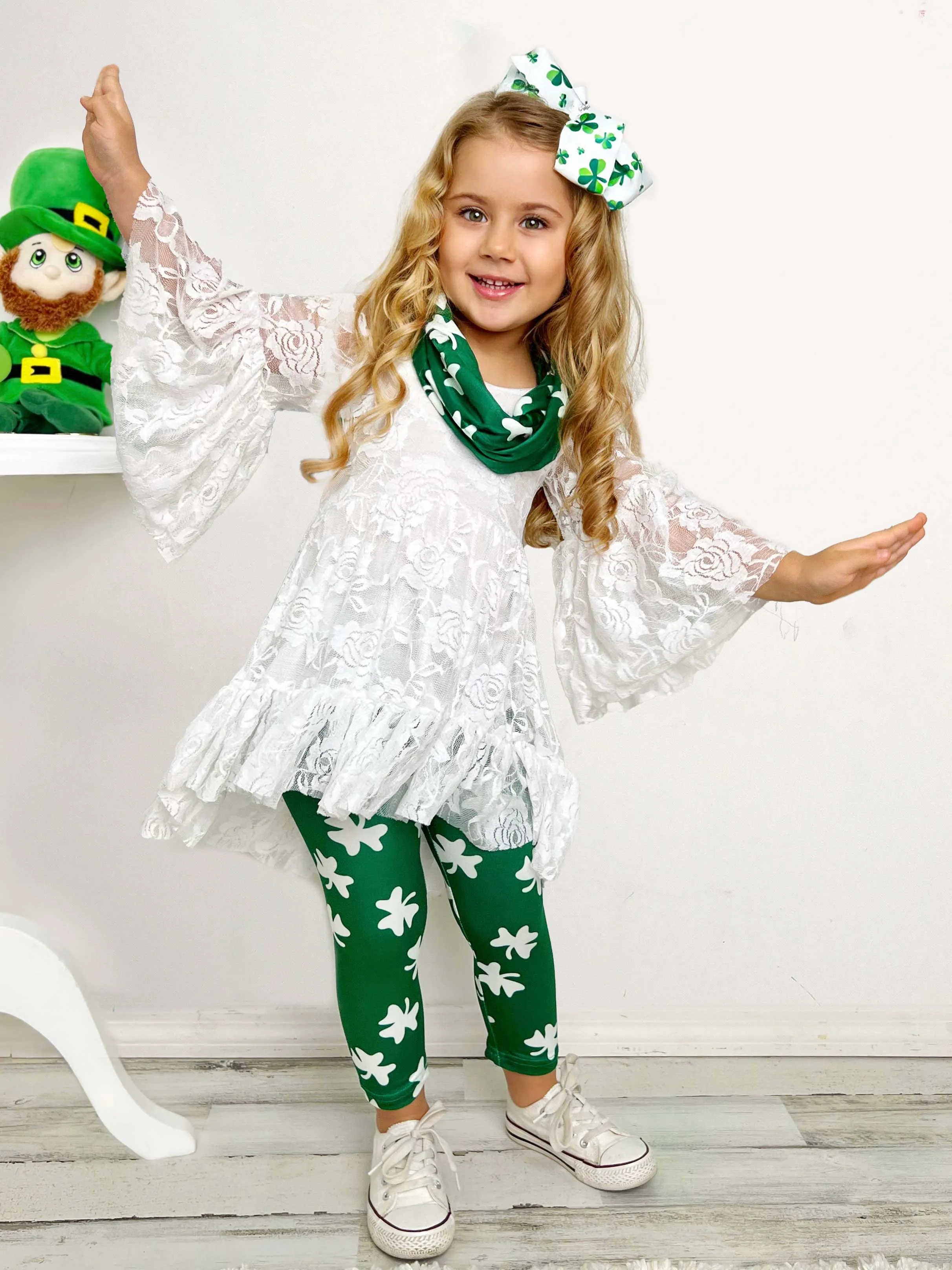 St. Paddy's Lace Tunic and Legging Set