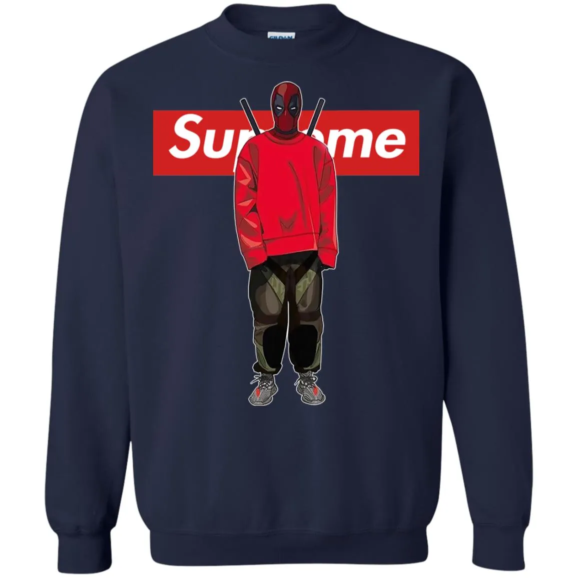 Supreme Deadpool Hiphop T-shirt Crewneck Pullover Sweatshirt