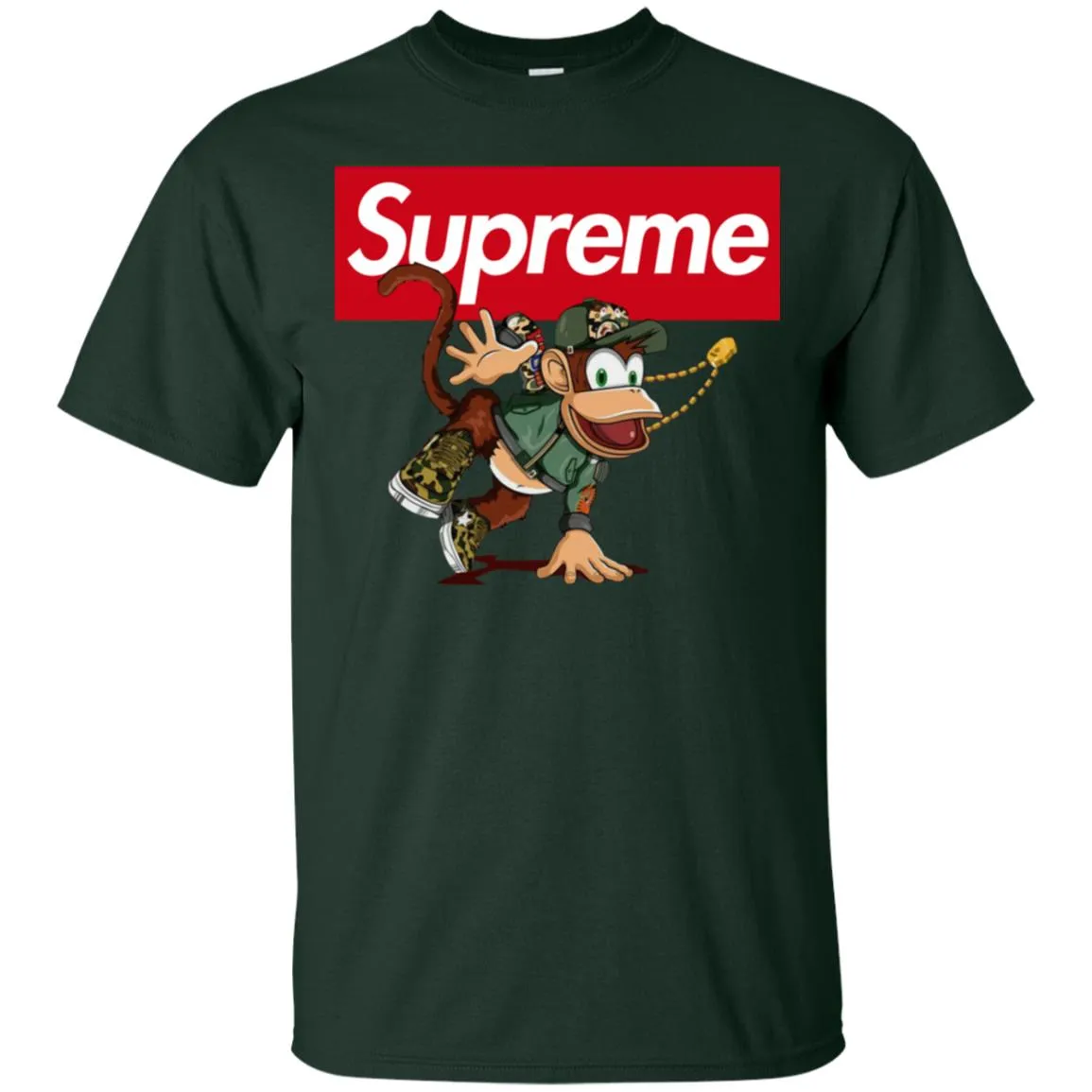 Supreme Monkey T-shirt Men Cotton T-Shirt