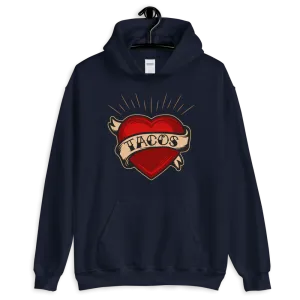 TACOS Heart Tattoo Pullover Hoodie