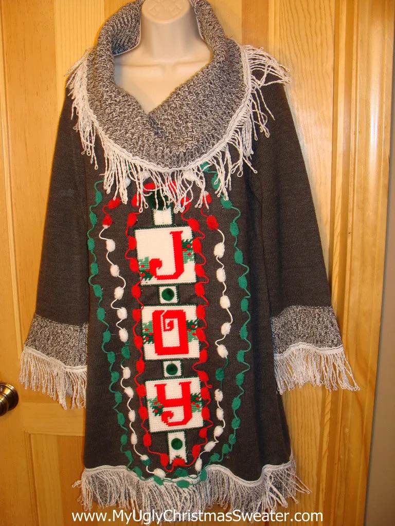 Ugly Christmas Sweater Party Tacky Dress Size L JOY (d18)