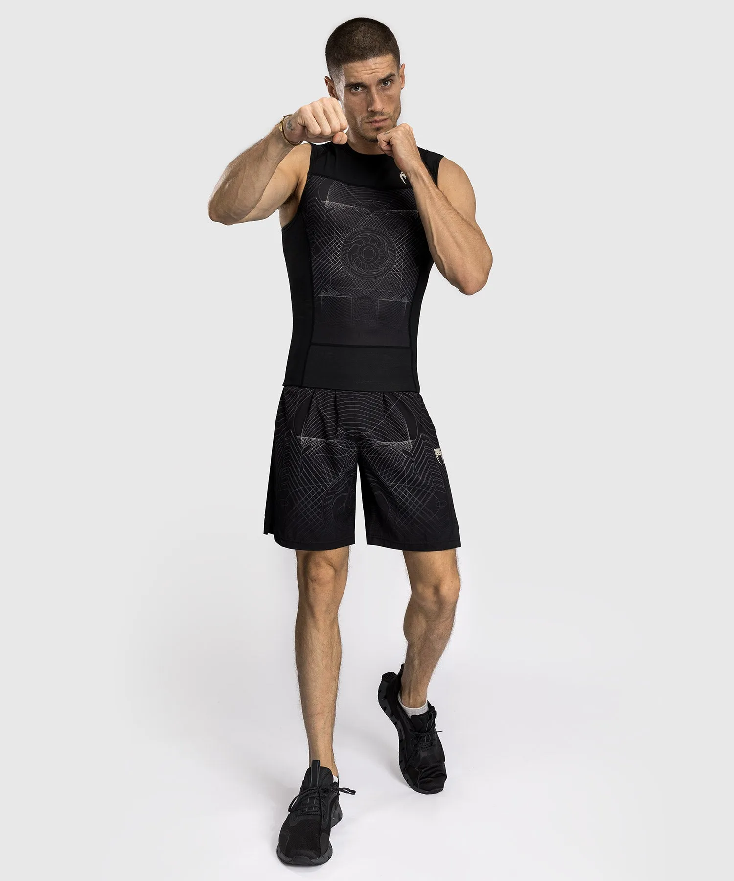 Venum G-Fit Air Men's Sleeveless Rashguard - Deep Black/Desert Sand