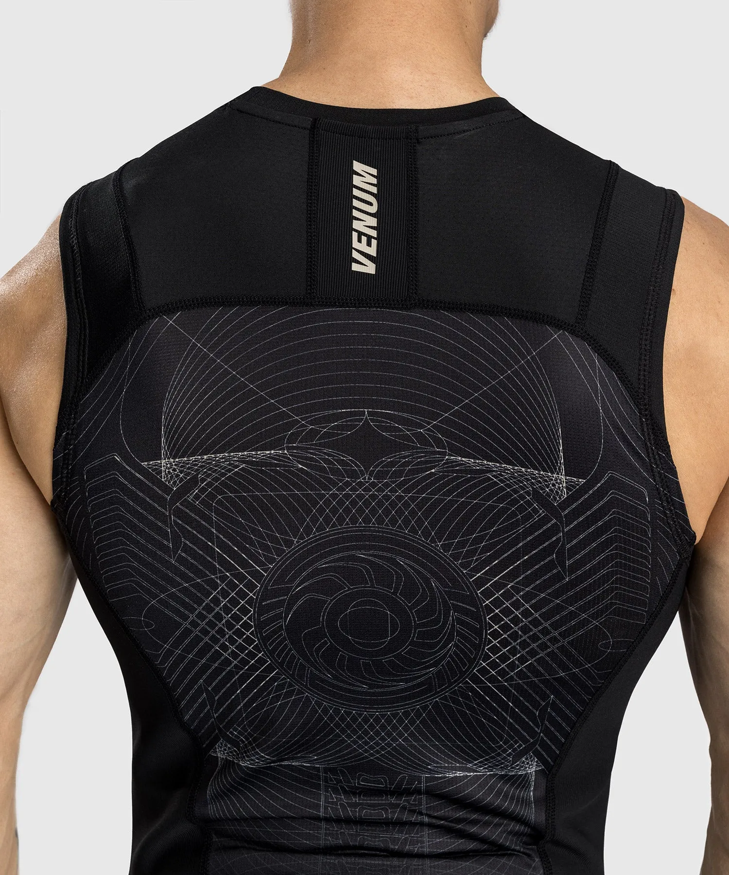 Venum G-Fit Air Men's Sleeveless Rashguard - Deep Black/Desert Sand