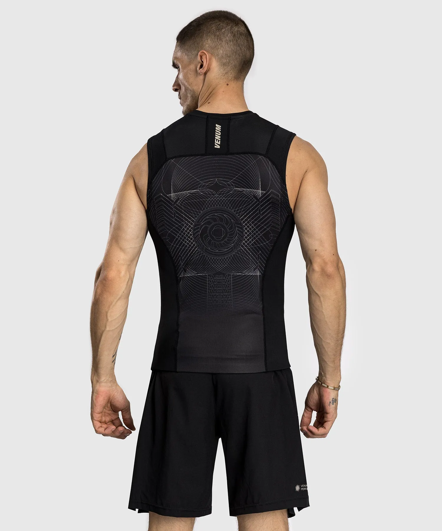 Venum G-Fit Air Men's Sleeveless Rashguard - Deep Black/Desert Sand