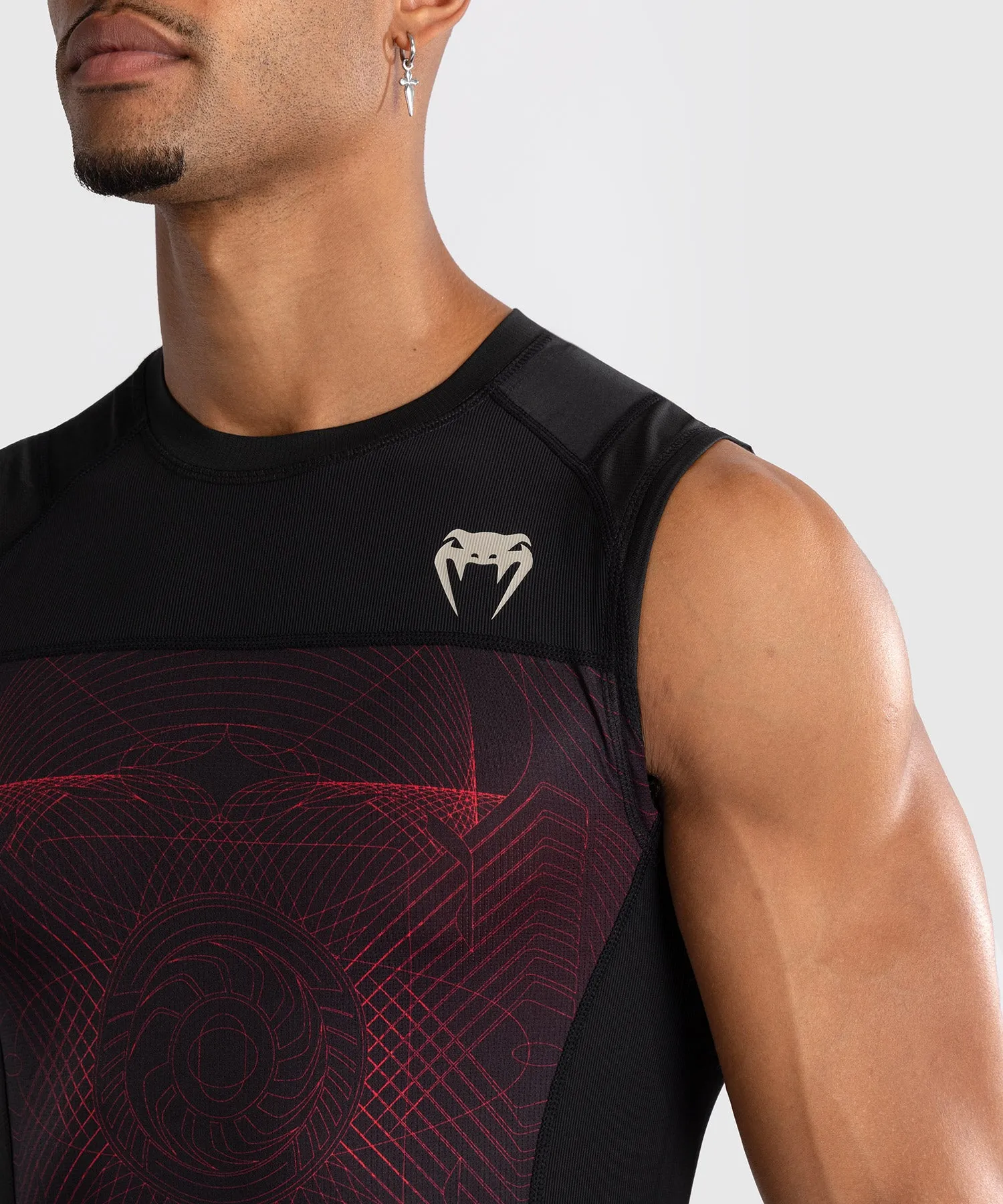 Venum G-Fit Air Men's Sleeveless Rashguard - Deep Black/Fire Red