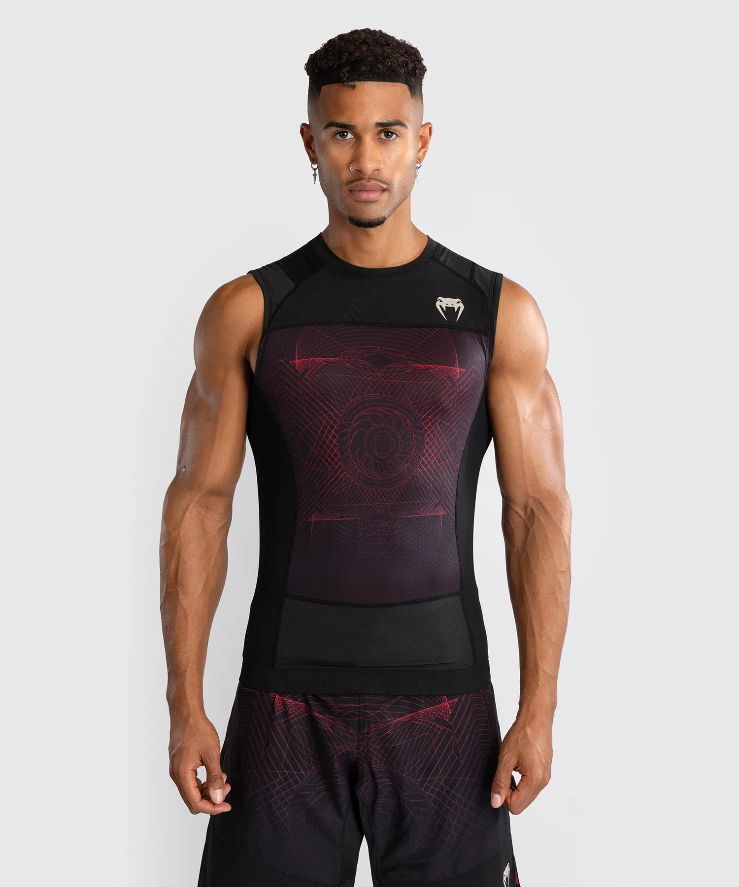 Venum G-Fit Air Men's Sleeveless Rashguard - Deep Black/Fire Red