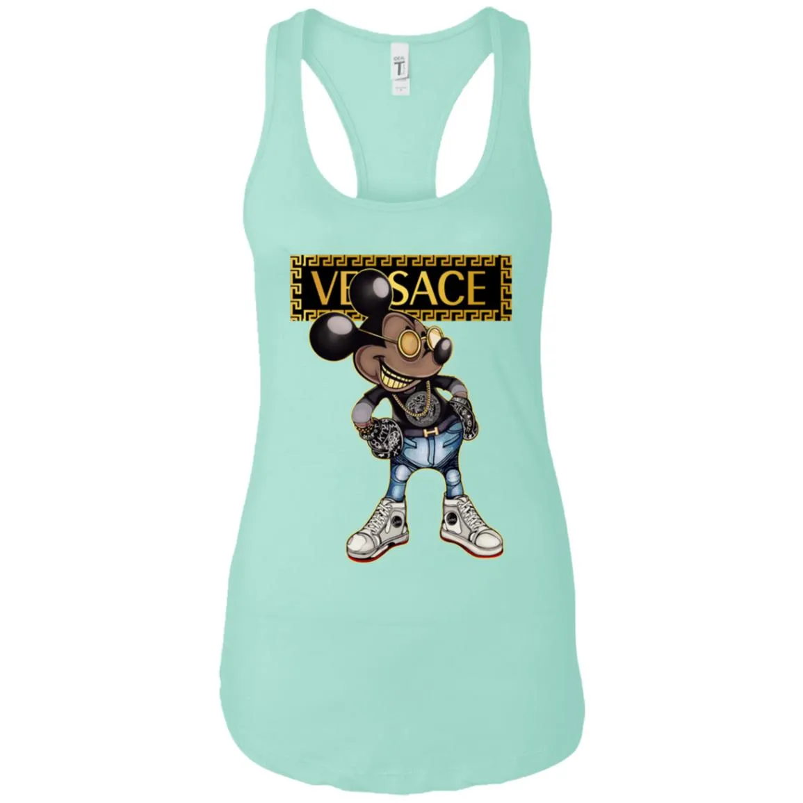 Versace Mickey Mouse Cartoon T-shirt Women Tank Top