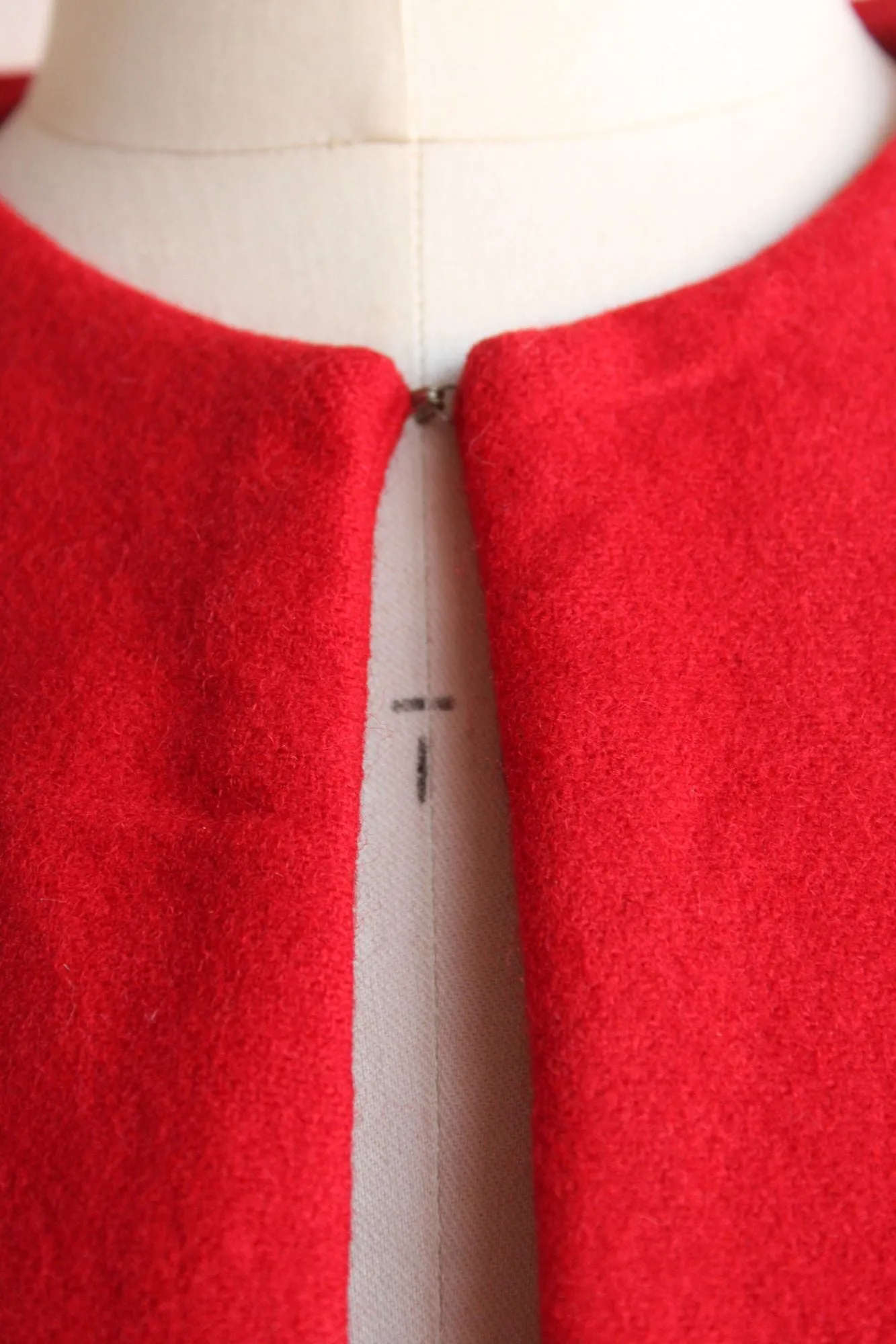 Vintage 1960s Red Wool Cropped Bolero Jacket