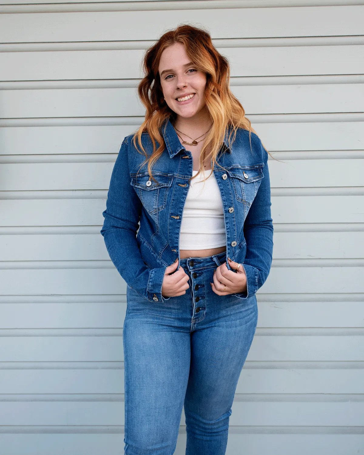 Vintage Wash Cropped Denim Jacket