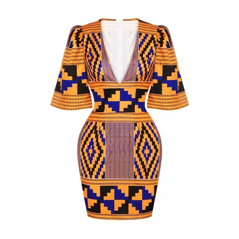 Women African short dress my root