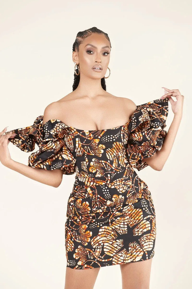 Women African short dress my root