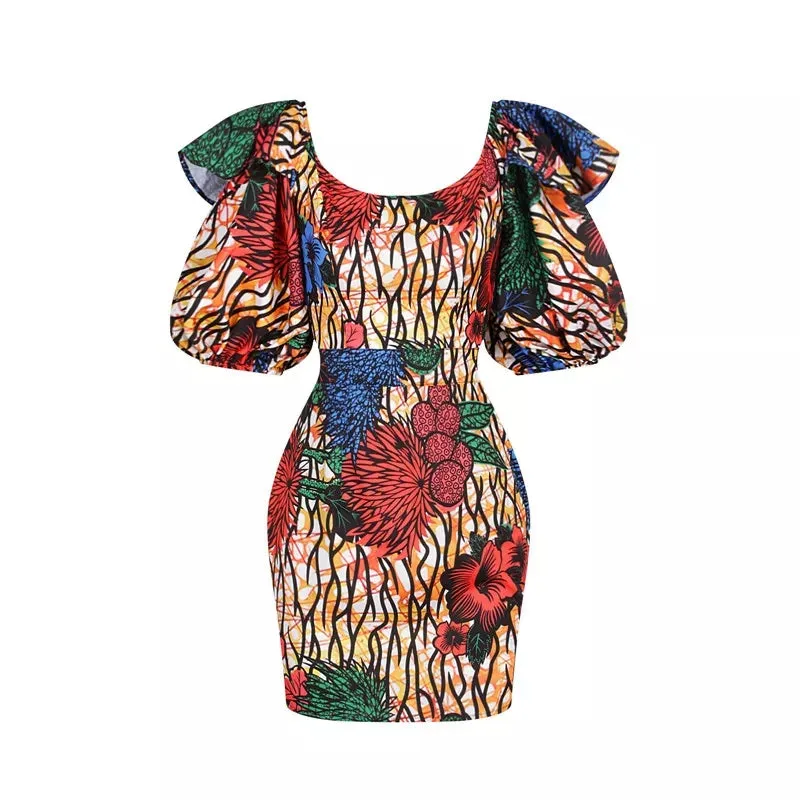 Women African short dress my root