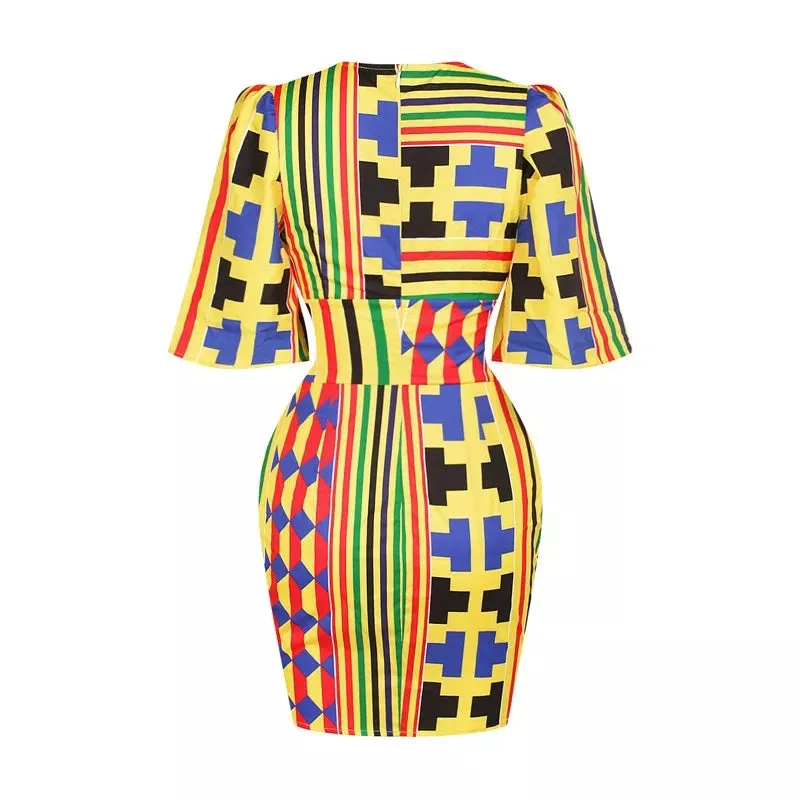 Women African short dress my root