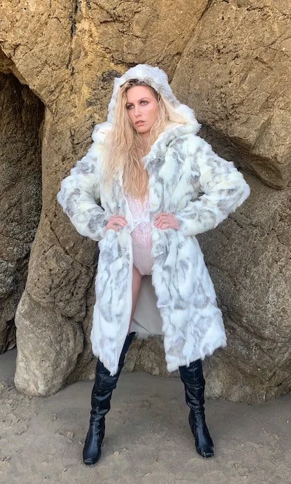 Women's Playa Coat in "Himalayan Snow Goddess"