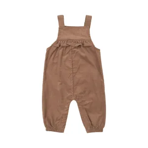 Yoke Ruffle Overall - Mocha